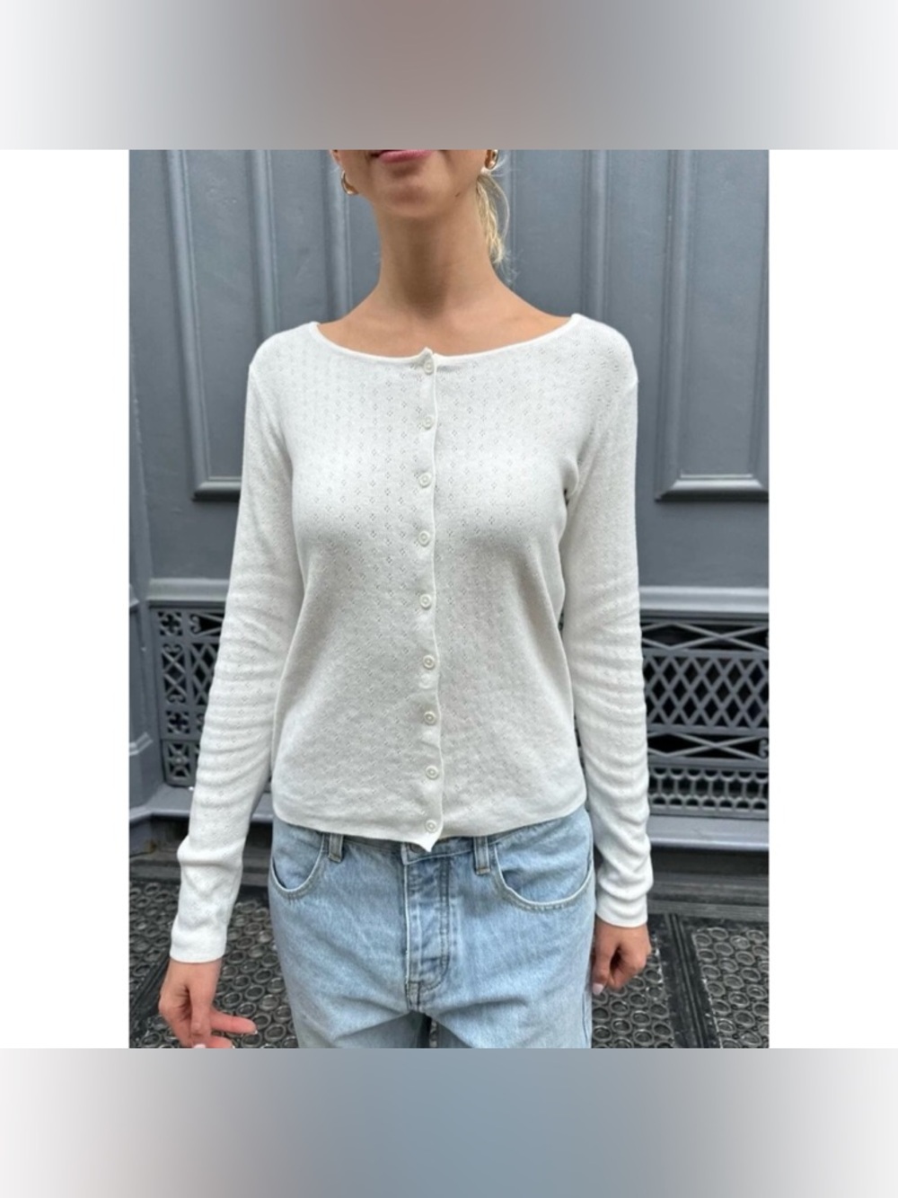 Brady Melville Athelia White Eyelet Top - Picture 2 of 8